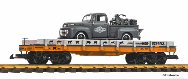 Piko 38984 Hog Express Transport w/Diecast Metal Pickup & Motorcycle Load