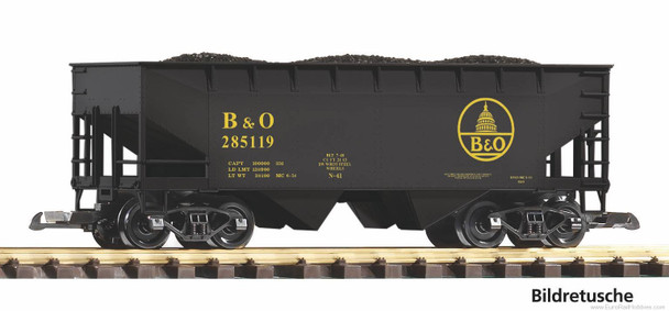 Piko 38988 B&O Offset-Side Hopper Car w/Coal Load (G-Scale)