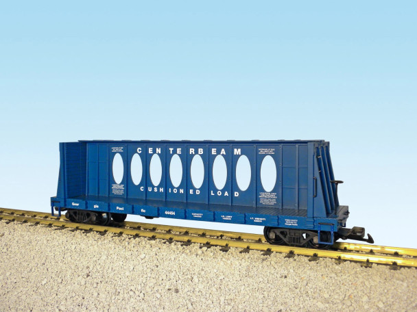 GEORGIA PACIFIC CENTER BEAM FLAT CAR B&M BLUE #44462