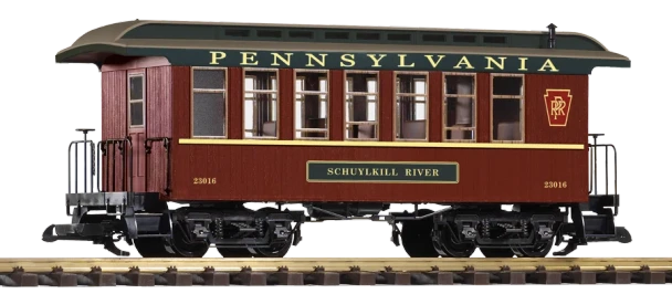 Piko 38676 PRR Wood Coach #23016 (G-Scale)