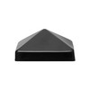 Black Stainless Steel Pyramid Post Cap w/ 3/4" Lip