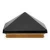 West Indies Miterless Wood Post Cap™ w/ Black stainless Pyramid