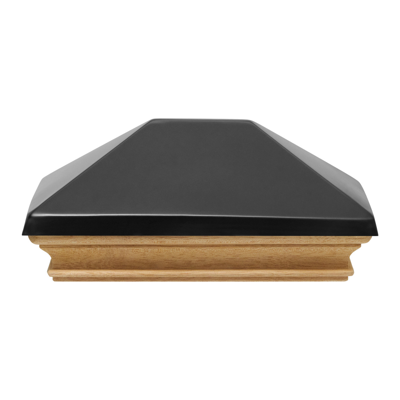 West Indies Miterless Wood Post Cap™ w/ Black stainless Pyramid