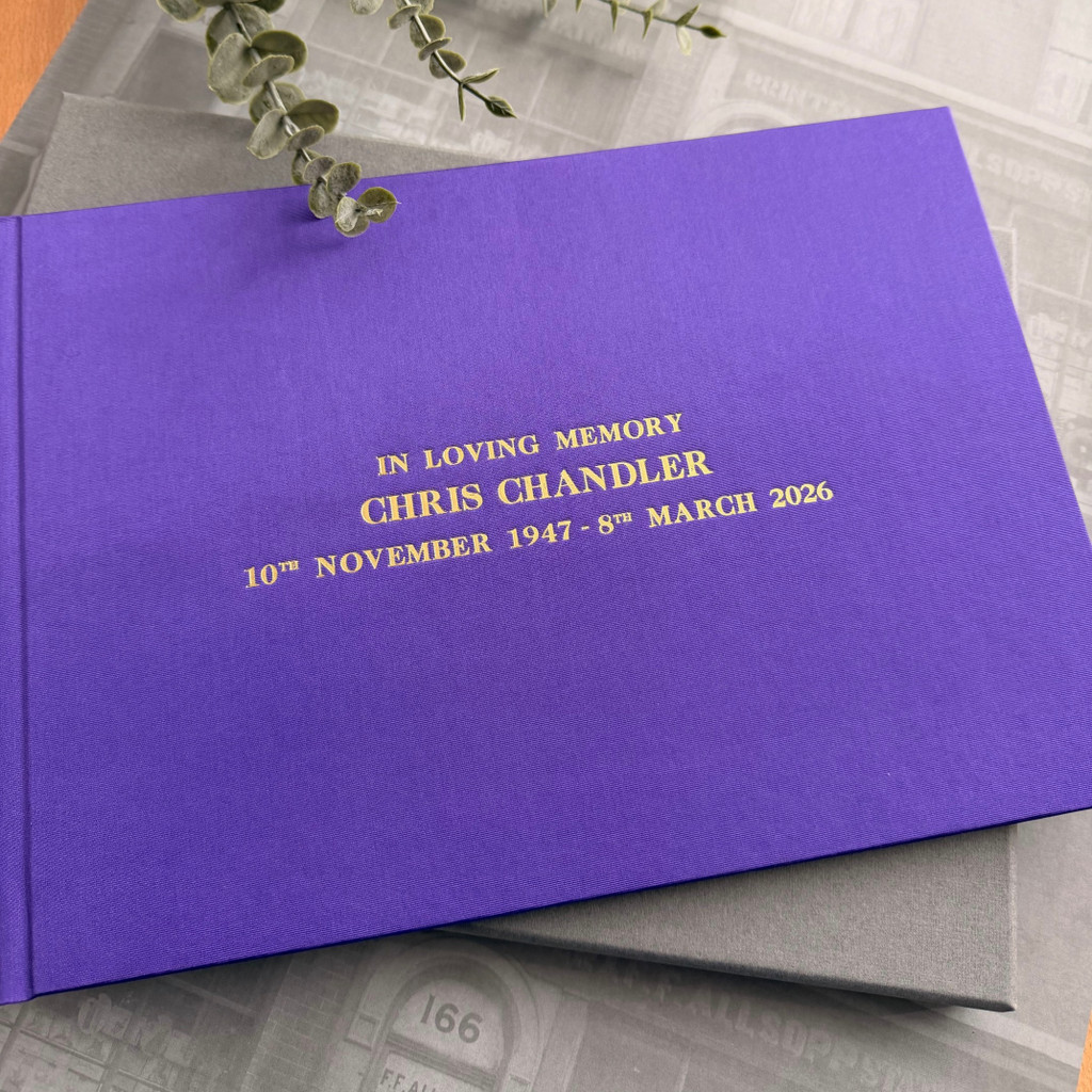 Wedding Guest Book | Purple Satin