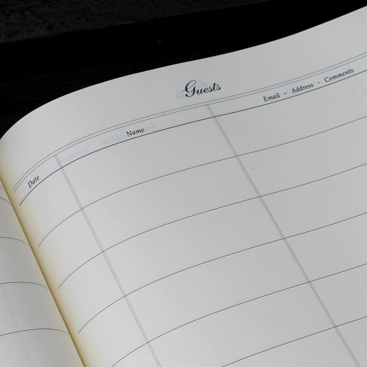 Visitor Guest Book | Burgundy Lizard Effect Finish