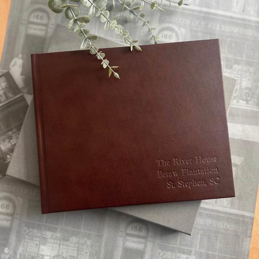 Visitor Guest Book | Cocoa Brown Leather