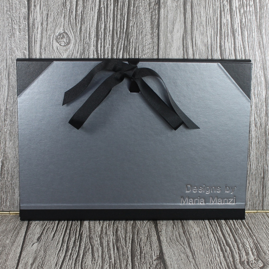 Brushed Steel & Black Art Portfolio | Cachet Portfolio | A4