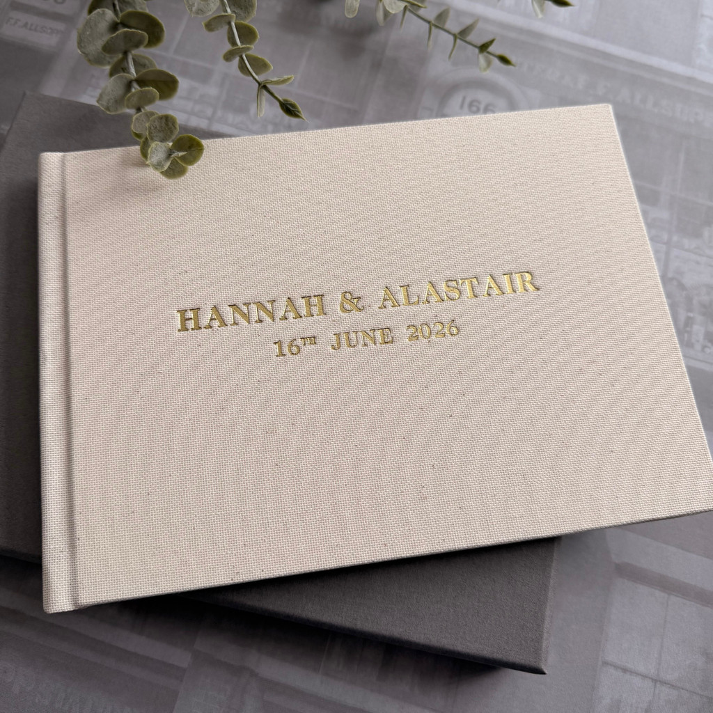 Wedding Guest Book  | Ivory Linen