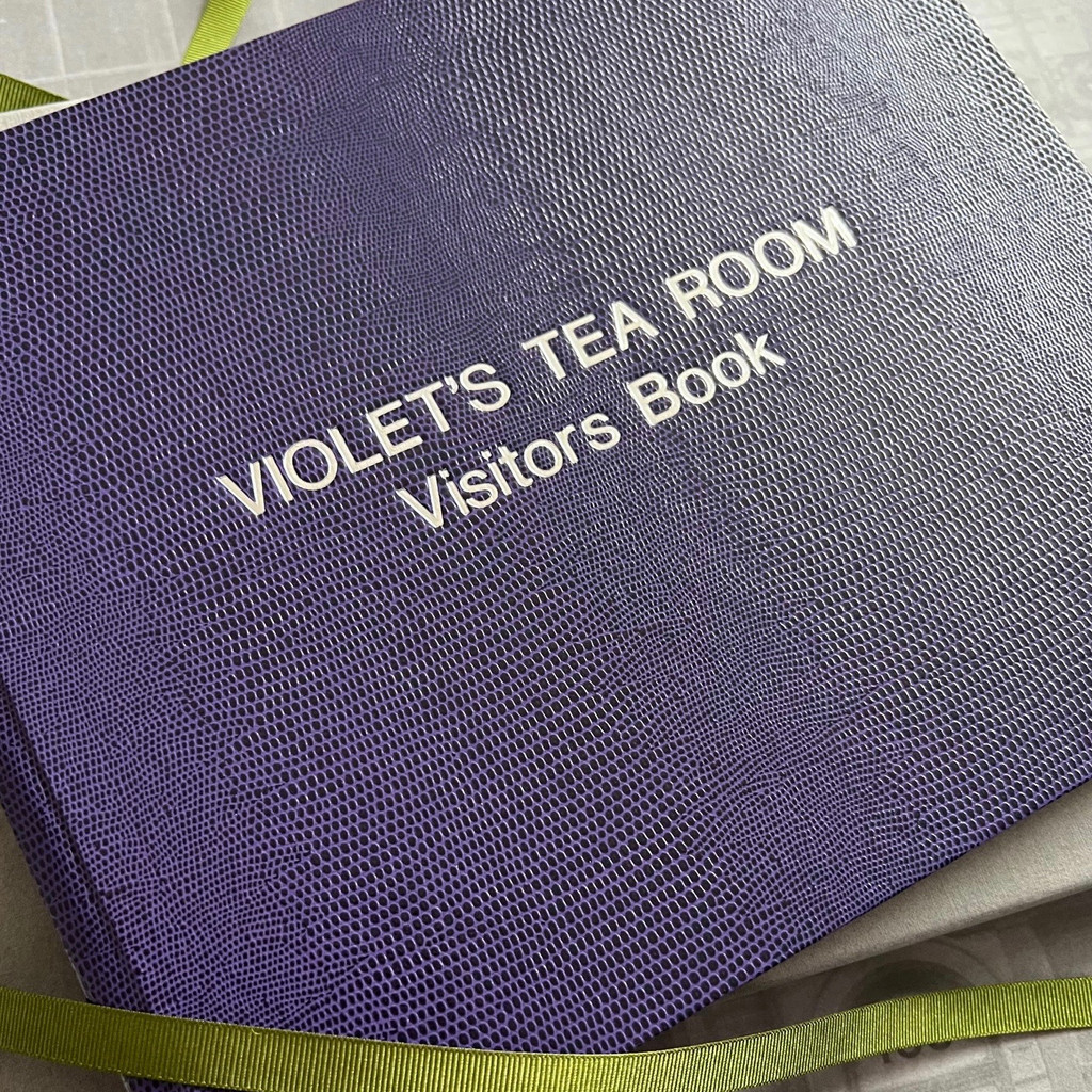 Visitor Guest Book | Purple Lizard Effect Finish