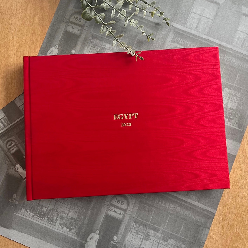 Moiré Satin Taffeta Photo Album | Red