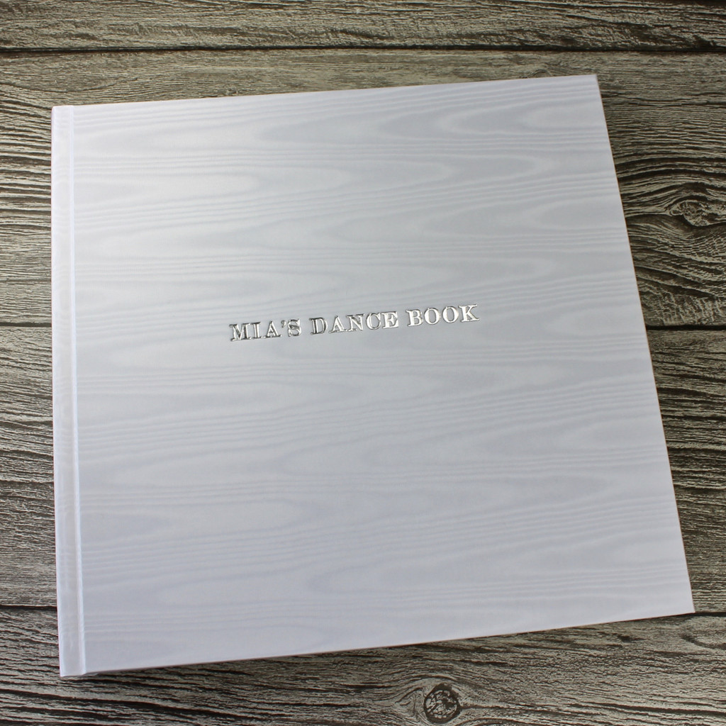 Moiré Satin Taffeta Photo Album | White