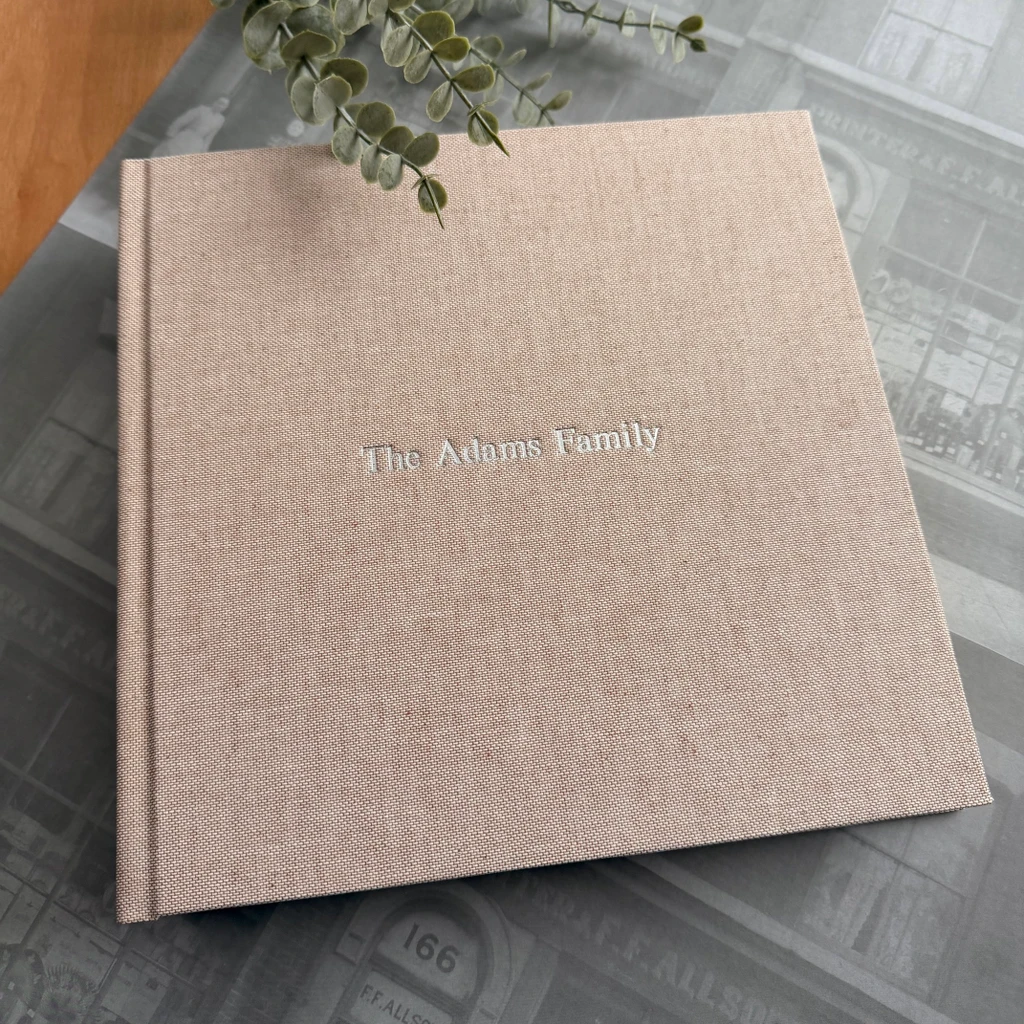 Contemporary  Linen Photo Album | Peach Blush