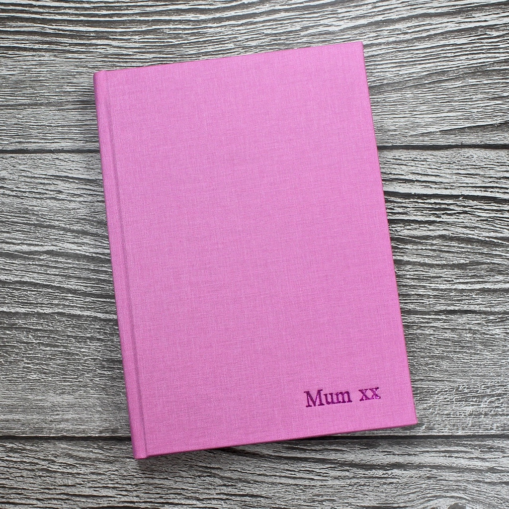 Mother's Day Journal |  Notebook - Pink Linen | A5 Portrait