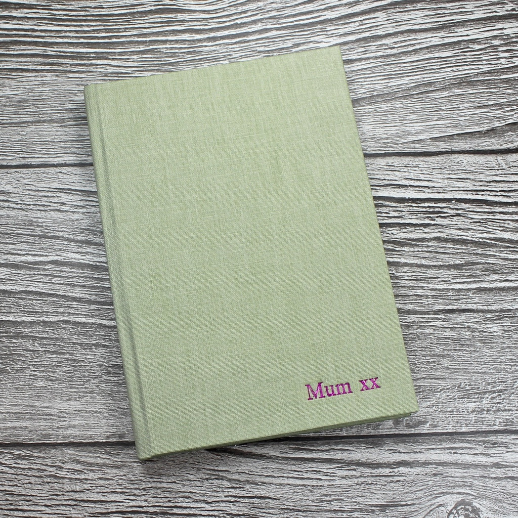 Mother's Day Journal | Notebook | Sage Green Linen | A5 Portrait