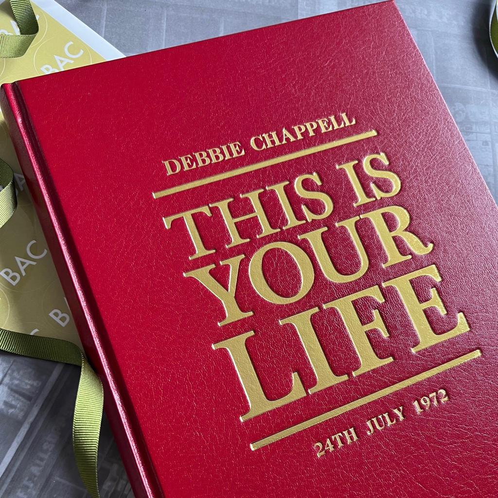 A4 'This Is Your Life' Style Red Photo Album Scrapbook 