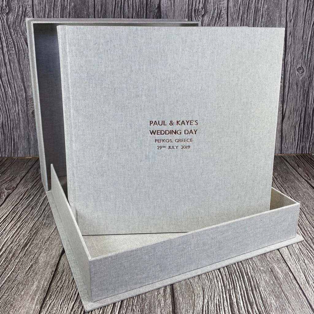 Clamshell Box | Grey Marl Linen (Box Only)