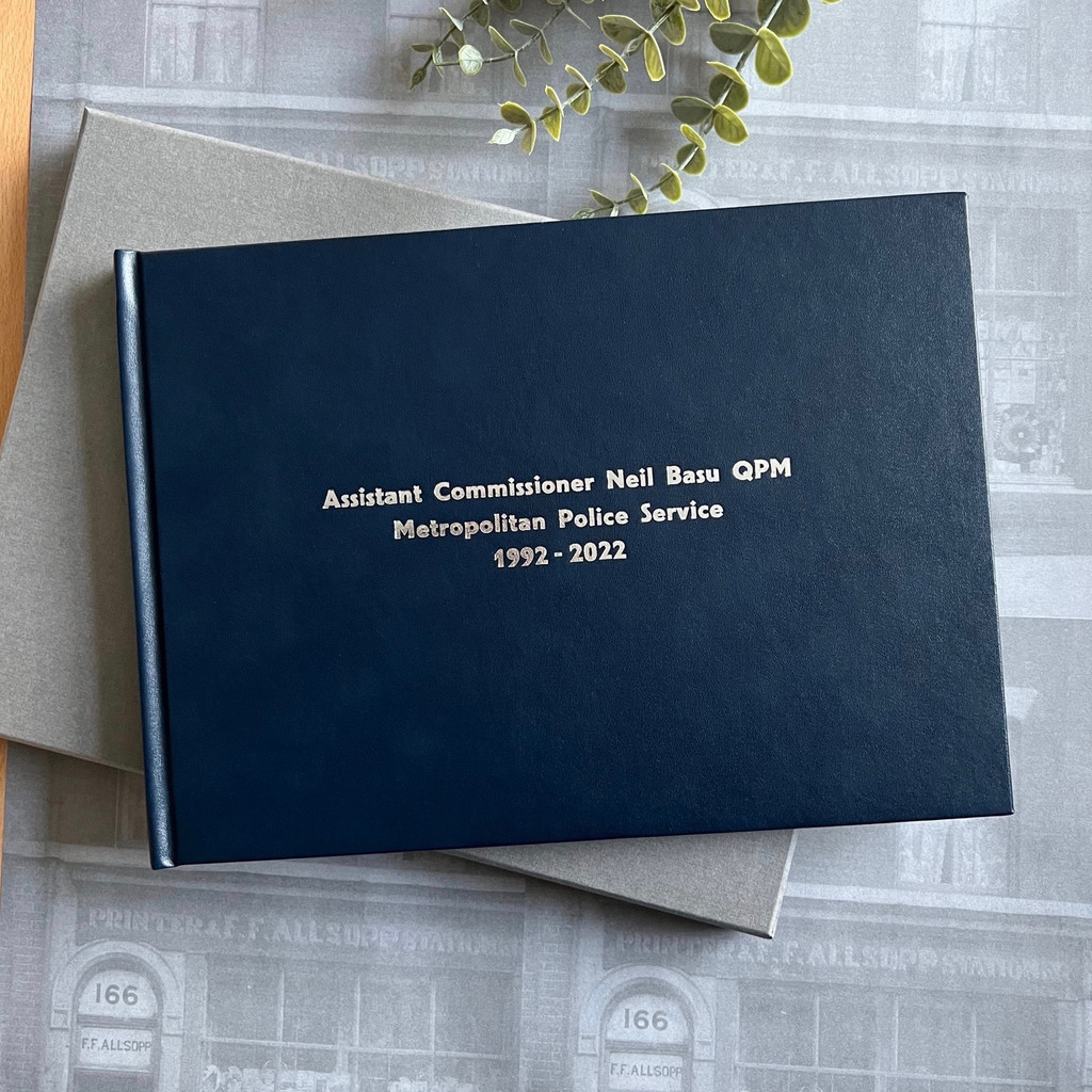 Wedding Guest Book | Navy Blue Leather