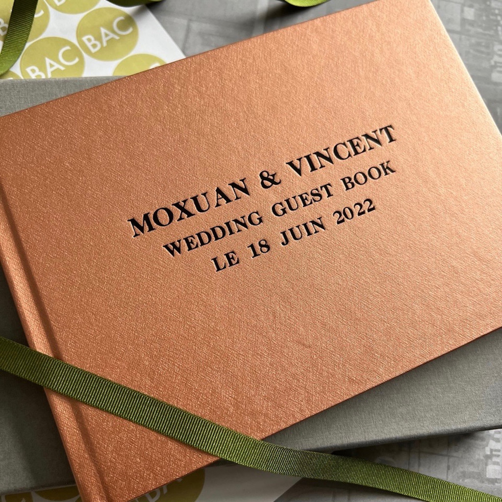 Wedding Guest Book | Copper Metal Effect Finsih