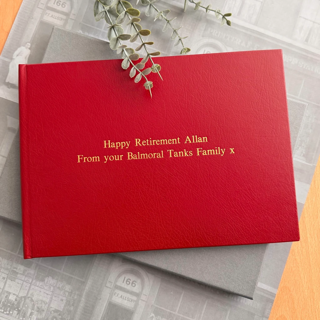 Wedding Guest Book  | Red Leather
