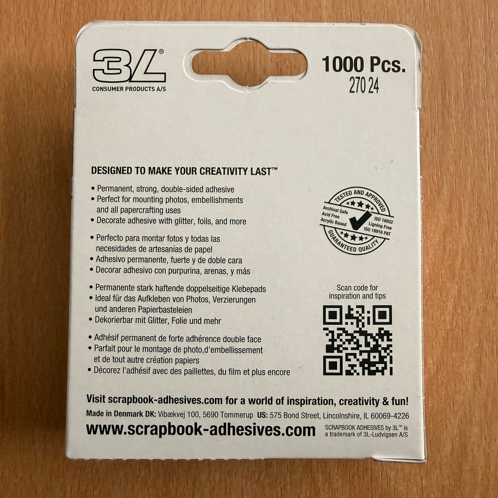 1000 Adhesive Photo Mounting Squares
