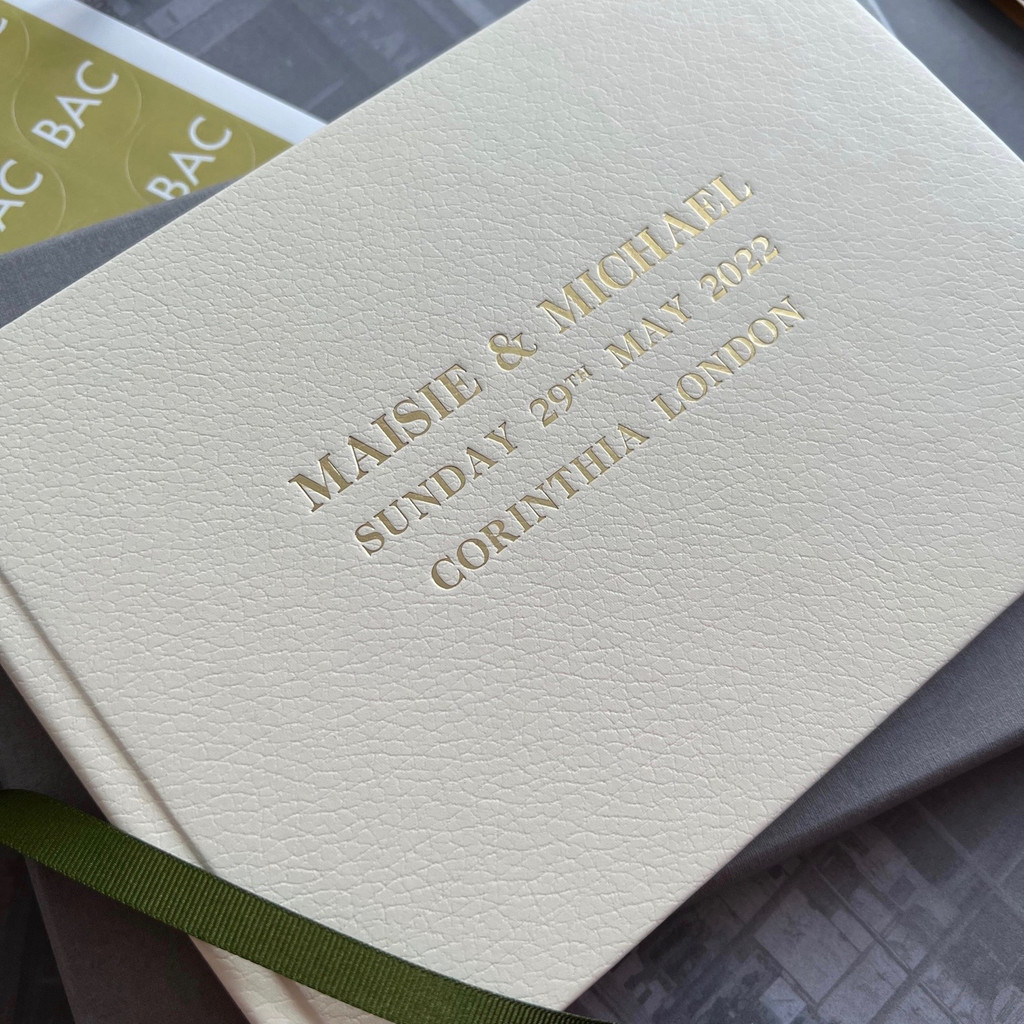 Wedding Guest Book | Ivory Leather