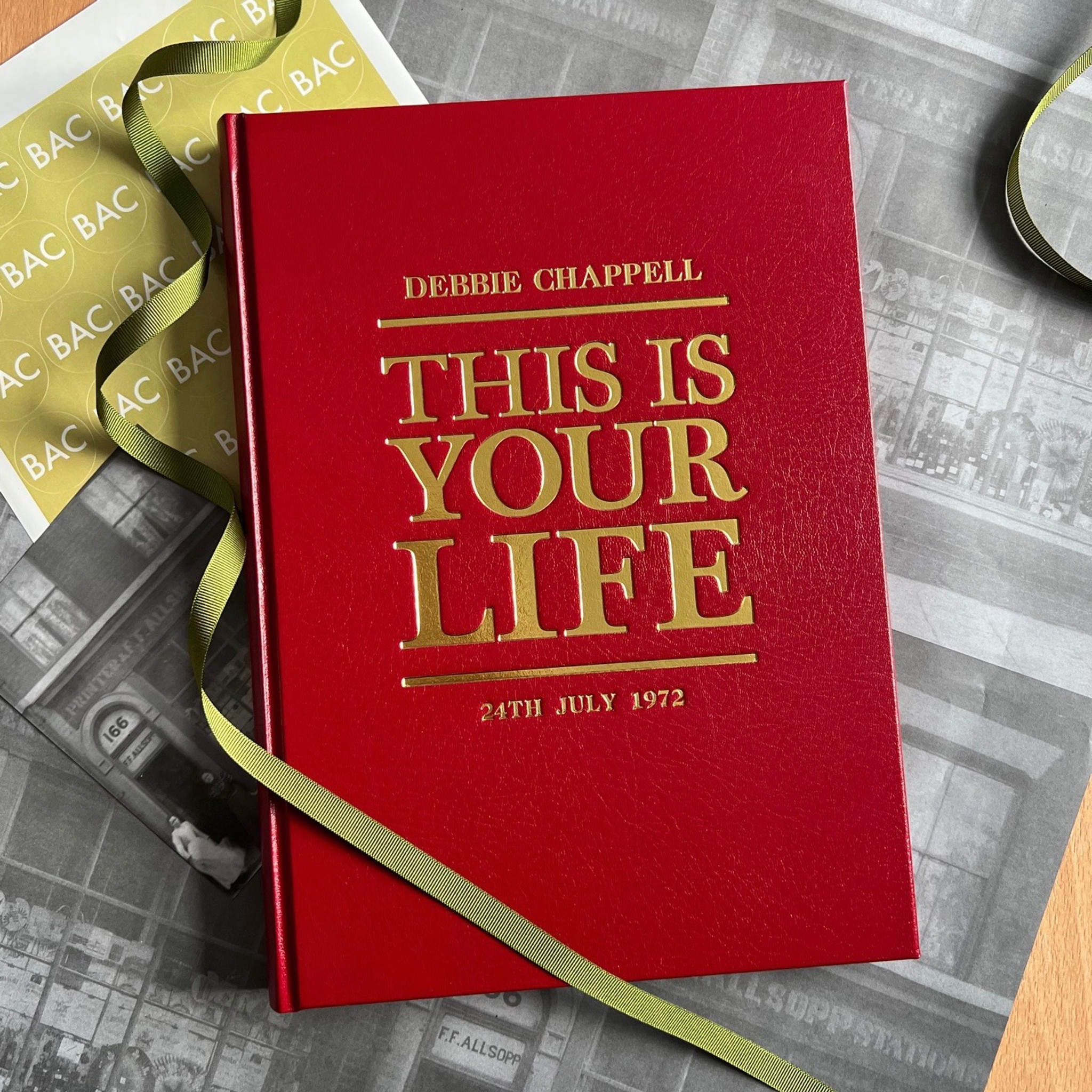 A4 'This Is Your Life' Style Red Photo Album Scrapbook - Bespoke