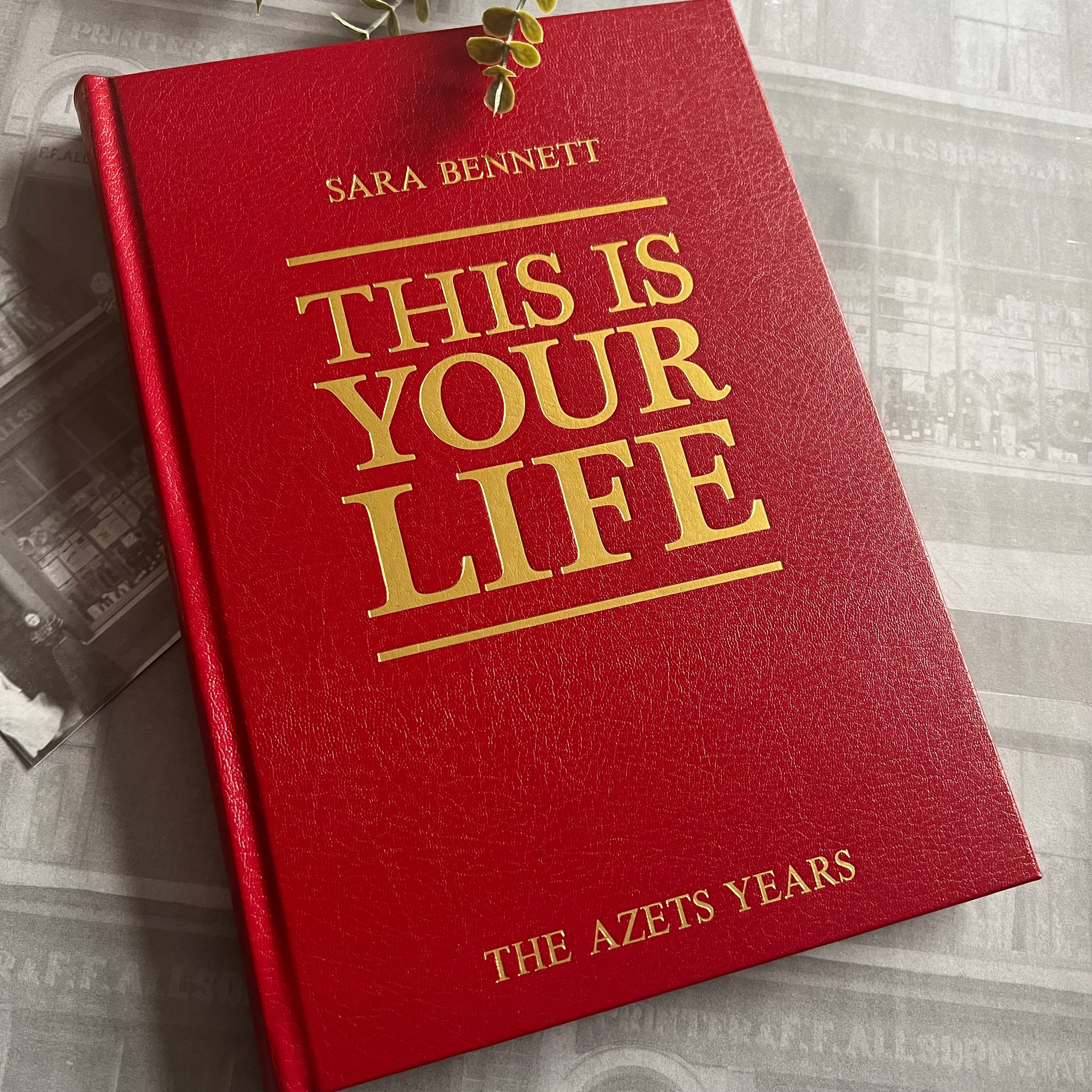 A3 'This Is Your Life' Style Red Photo Album Scrapbook - Bespoke