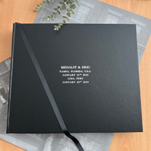 Classic  Wedding Photo Album | Black Leather