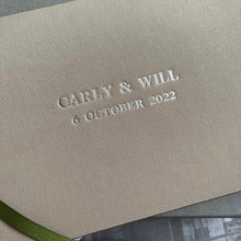 Wedding Guest Book | Mink Brown Satin