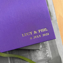 Wedding Guest Book | Purple Satin