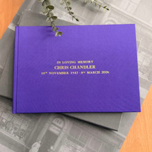 Wedding Guest Book | Purple Satin