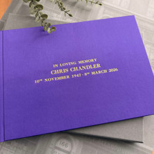 Wedding Guest Book | Purple Satin