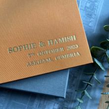 Wedding Guest Book | Burnt Orange Satin