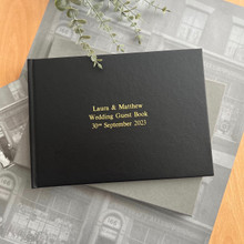 Wedding Guest Book | Black Leather