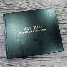 Visitor Guest Book | Emerald Green Leather | Mamba Effect Finish