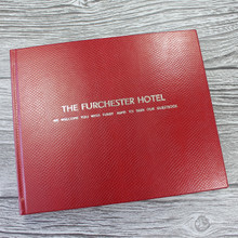 Visitor Guest Book | Berry Red Leather | Mamba Effect Finish