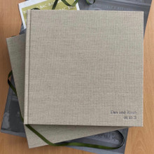 Natural Oatmeal Linen Clamshell Box (Box Only)