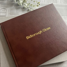 Visitor Guest Book | Cocoa Brown Leather