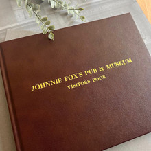 Visitor Guest Book | Cocoa Brown Leather