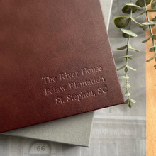 Visitor Guest Book | Cocoa Brown Leather