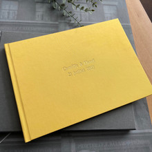 Wedding Guest Book | Yellow Satin