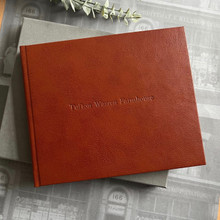 Visitor Guest Book | Tan Leather