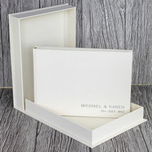 Ivory Linen Clamshell Box (Box Only)