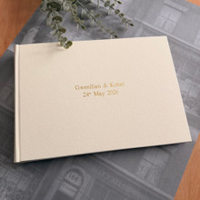 Photo Booth Guest Book | Ivory Leather 
