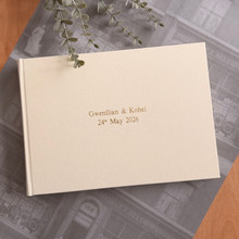 Photo Booth Guest Book | Ivory Leather 