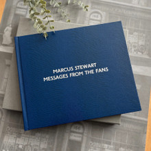 Visitor Guest Book | Royal Blue Lizard Effect Finish