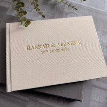 Wedding Guest Book  | Ivory Linen