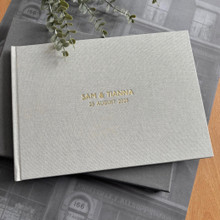 Photo Booth Guest Book | Misty Blue Linen