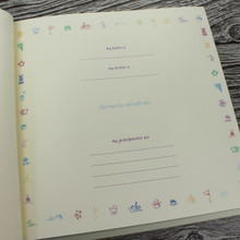 Baby Boy Memory Record Book | White Leather | Blue & White Ribbon