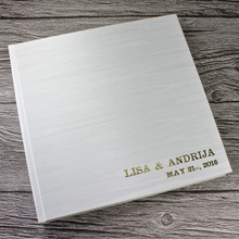 Moiré Satin Taffeta Photo Album | Ivory